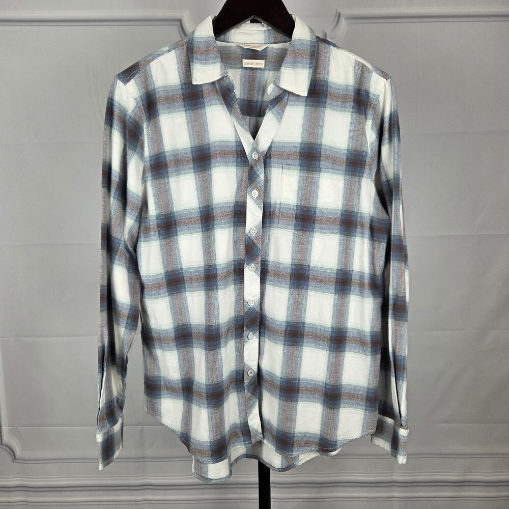 Weatherproof Vintage Comfort Stretch Plaid Button Down Shirt Men’s M